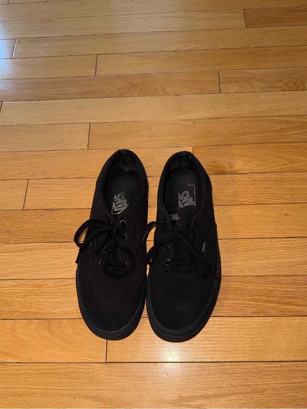 Vans Black Canvas Authentic Low-Top Sneakers